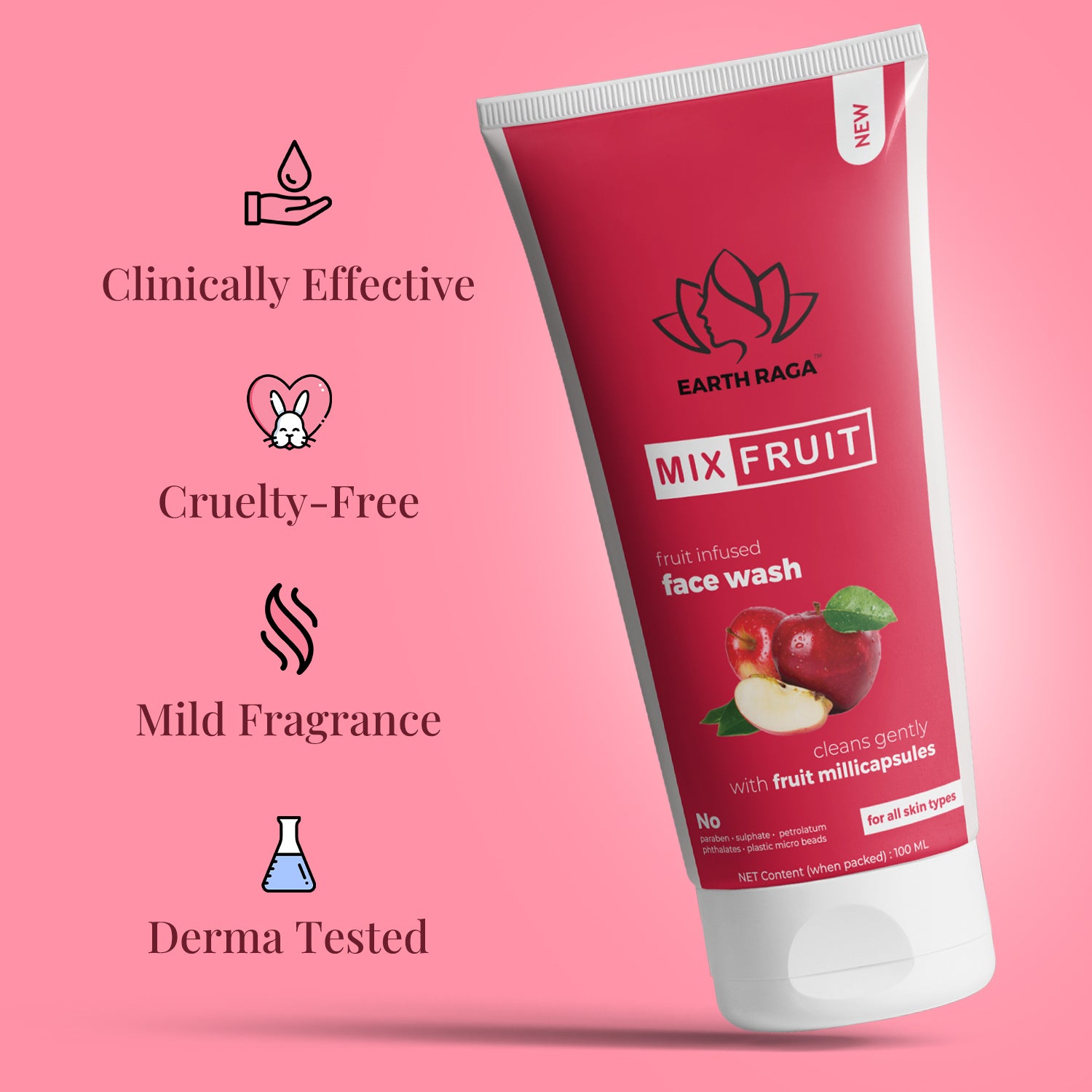 Mix Fruit Face Wash | Deep Nourishment & Hydration | Rich In Antioxidants | Fights Skin Ageing | 100ml