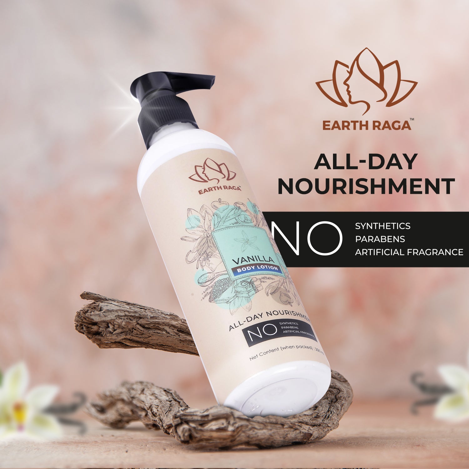 Vanilla Body Lotion | Nourishes & Moisturizes Skin | Rich In Antioxidants | Soothes Redness & Itchiness | 250gms