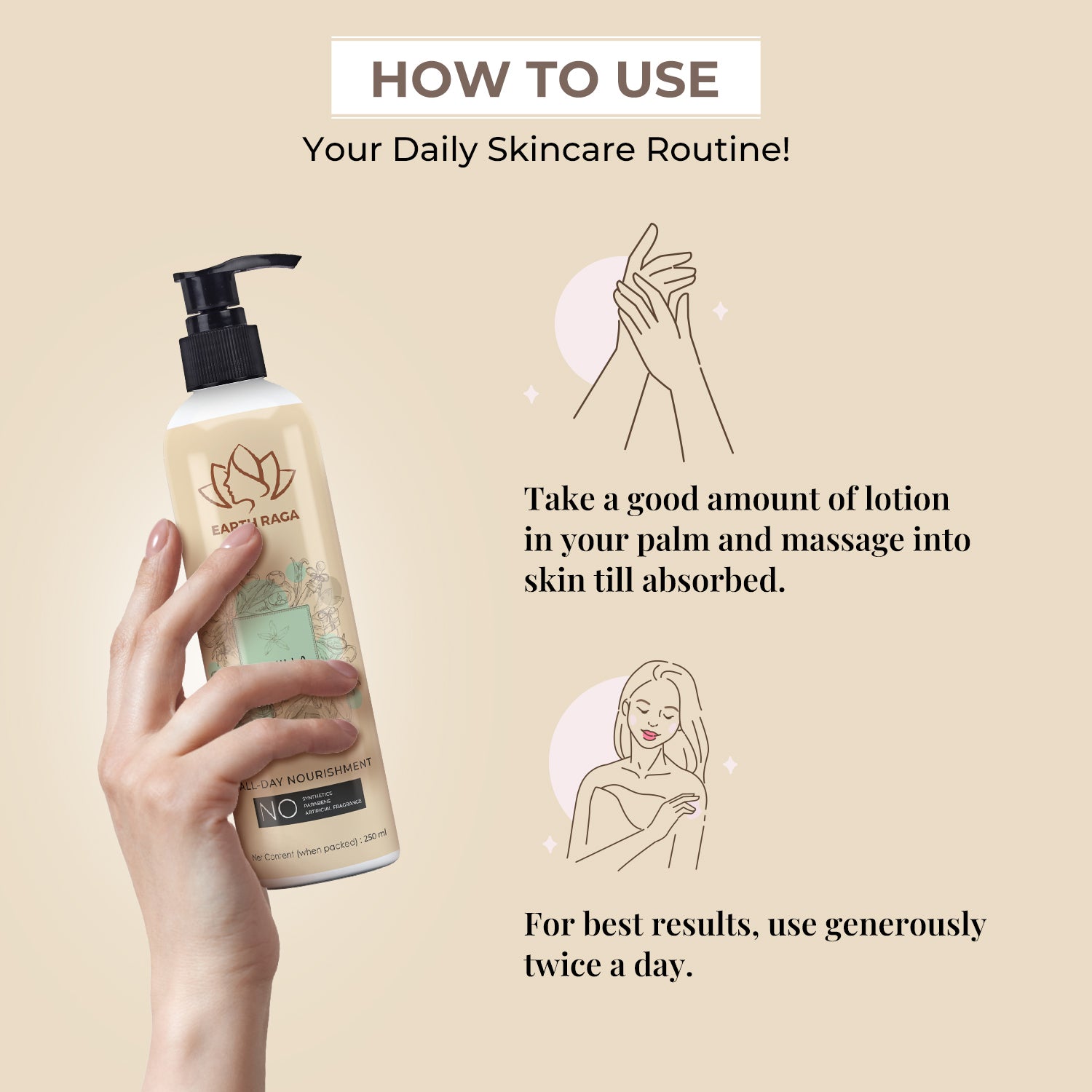 Vanilla Body Lotion | Nourishes & Moisturizes Skin | Rich In Antioxidants | Soothes Redness & Itchiness | 250gms