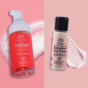 Kumkumadi Foaming Face Wash | 100ml X 2 + Bakuchiol Day Cream | 30 gm