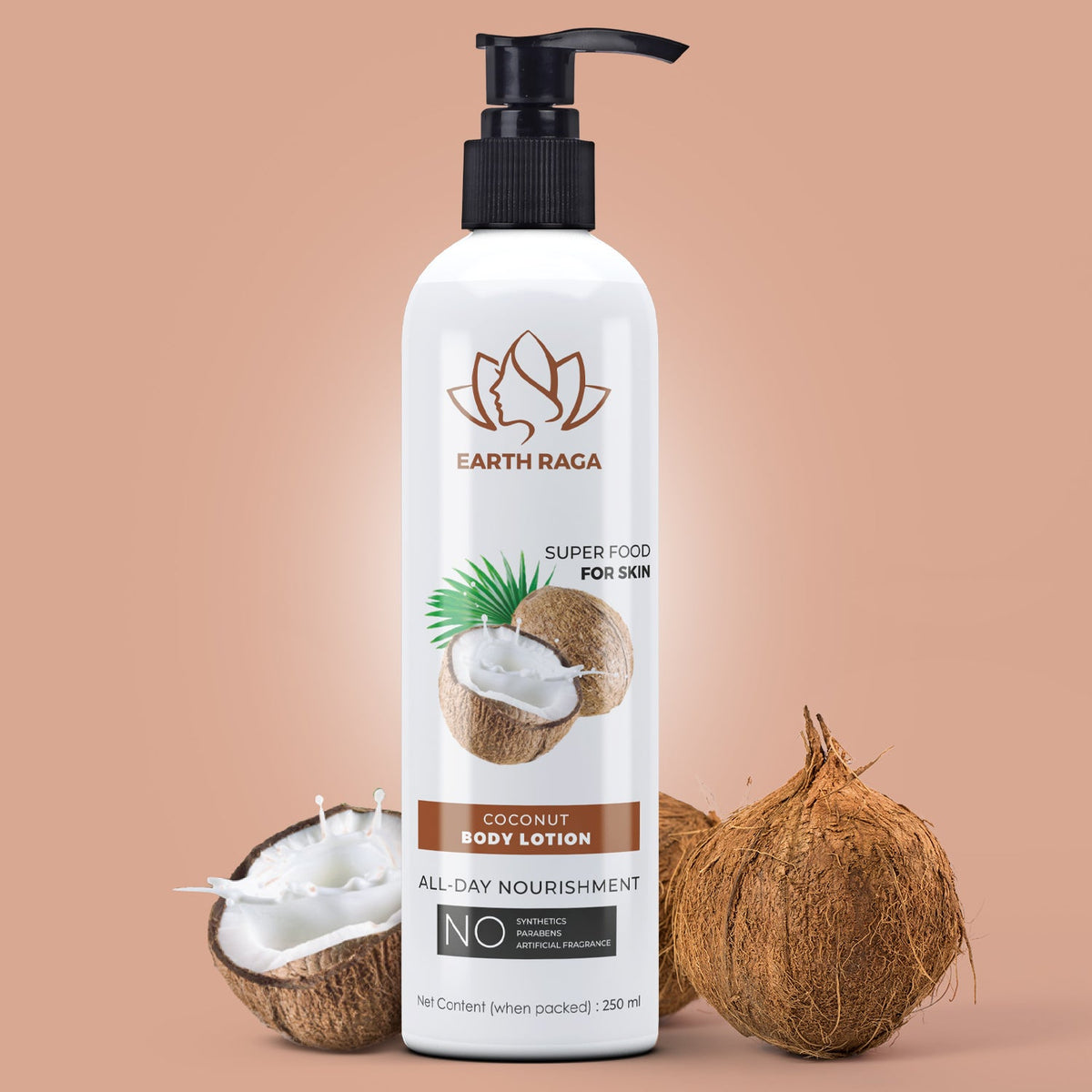 Coconut Body Lotion | Provides Intense Moisturization | Removes Scars & Wrinkles | Anti-Inflammatory | Reduces Redness | 250gms