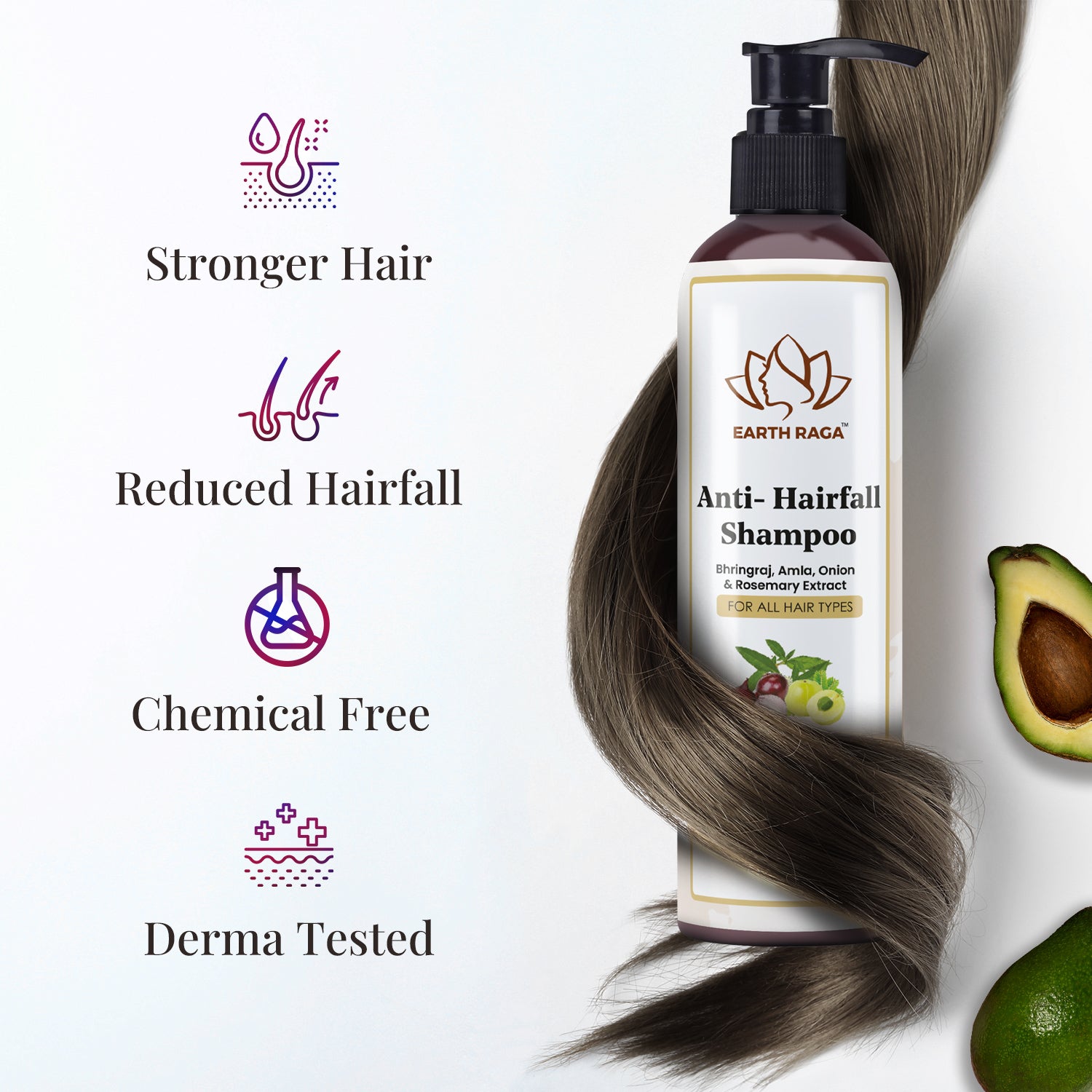 Anti Hairfall Shampoo and Mix Fruit Face Wash Combo | Strengths  hair & prevents breakage | Deeply cleanses your scalp |Cleanses pores deeply |Gives clearer, soft and supple skin