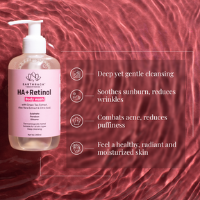 Body Wash Combo - HA+Retinol, Vitamin C and Salicylic Acid + Coffee Body Wash Clears | Clear Clogged Pores Effectively | Makes Skin Tight & Firm | Promotes Even Skin-Tone  | Boost Skin Elasticity | Fights Dark Spots | Soothes Sunburn & Redness