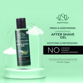 Gift Set - Lemon Grass Aftershave Gel | Mint Glacier After Shave Gel Moisturizes Skin | 100ml X 2