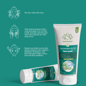 Anti-Hairfall Shampoo and Aloe Vera Neem Tea Tree Face Wash Combo