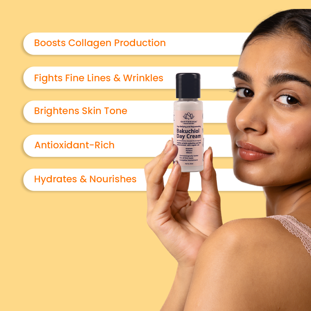 Earthraga Ubtan + Turmeric Foaming Face Wash | 100ml X 2 + Bakuchiol Day Cream | 30 gm