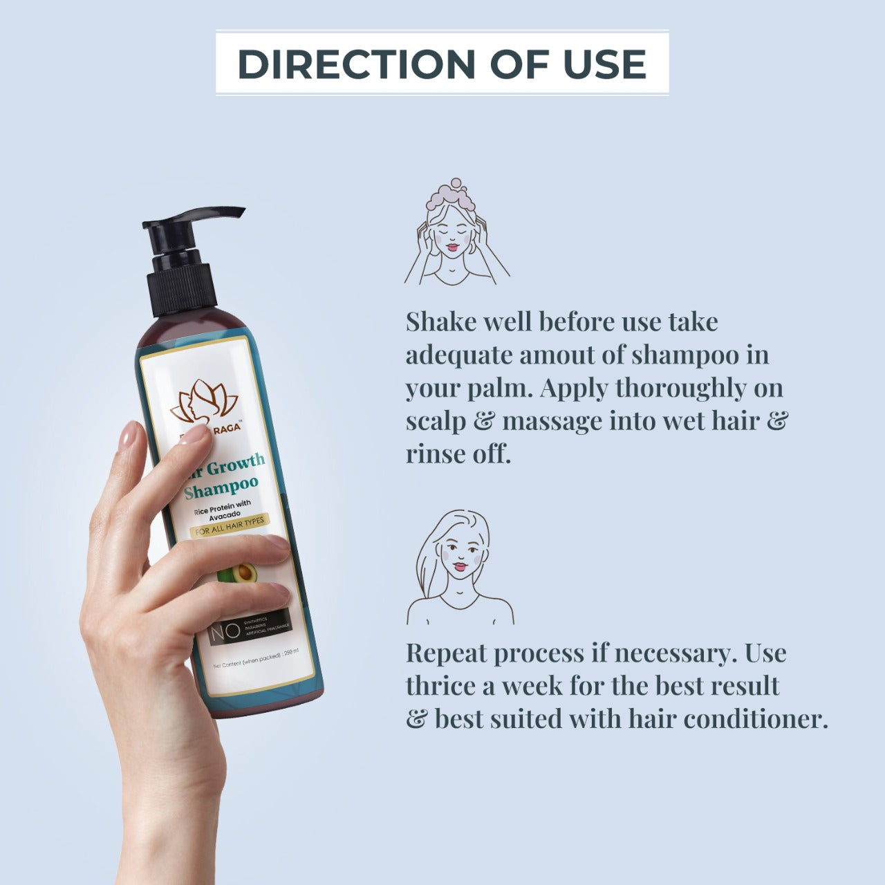 Hair Growth Shampoo & Anti Hairfall Shampoo Combo - Perfect Pair For Hair - No Silicon No Paraben