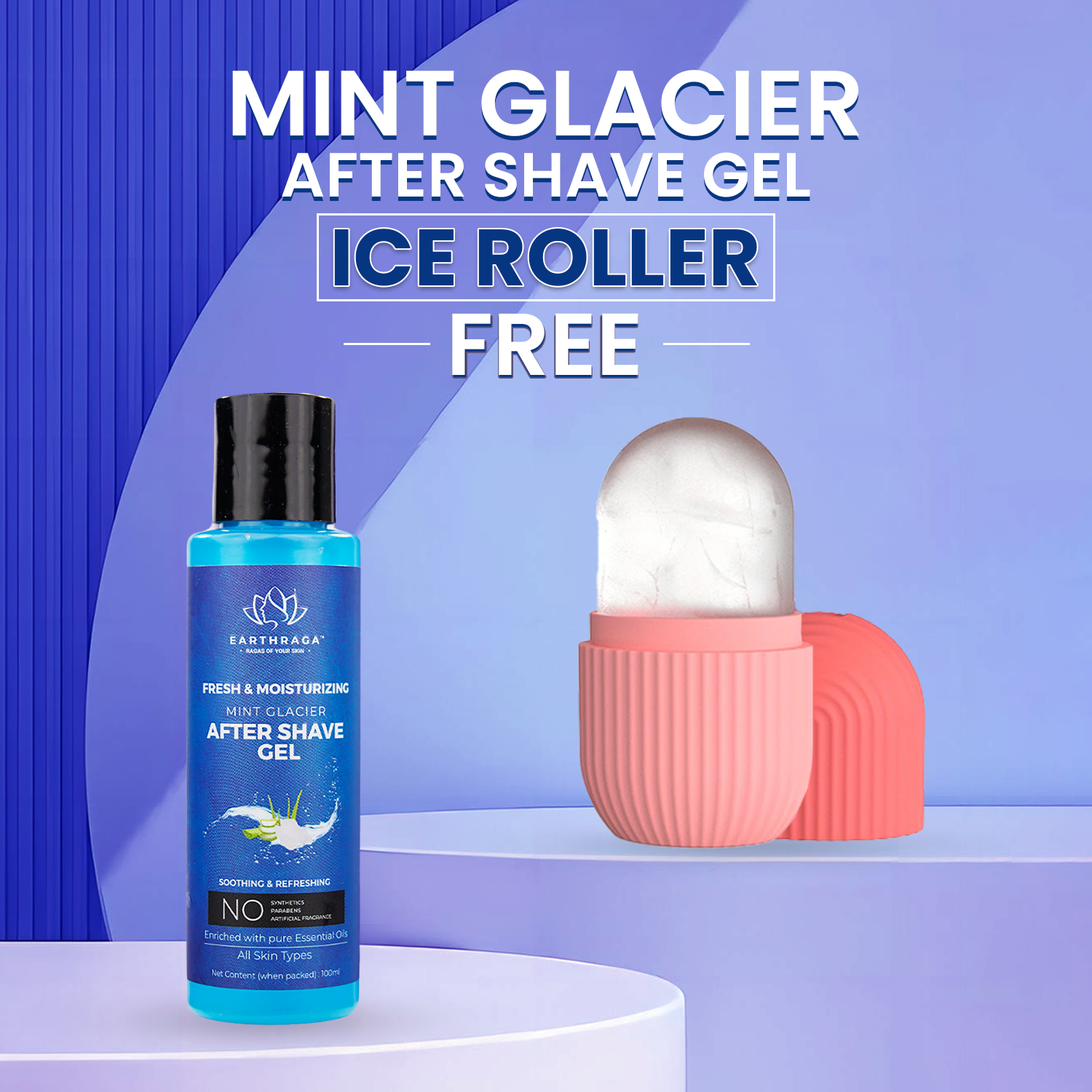 Mint Glacier Aftershave Gel | 100ml + Ice Roller