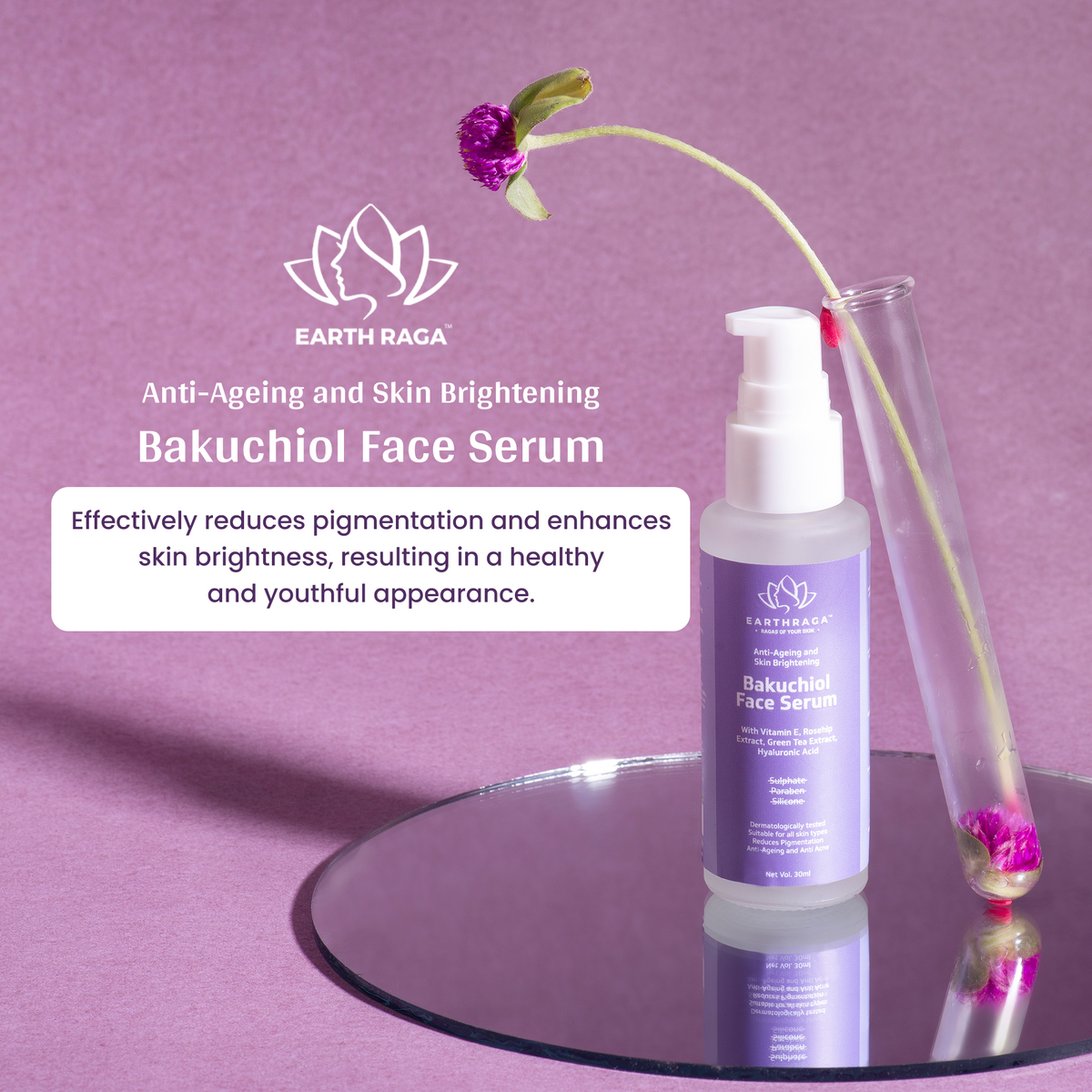 Bakuchiol Face Serum | Treats Fine Lines & Wrinkles | Reduces Pigmentation | 30ml