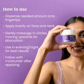 Skin Reviving Bakuchiol Night Cream | Exfoliates & Nourishes Skin | Minimizes Scars & Stretch Marks | Rich In Antioxidants | 100gm