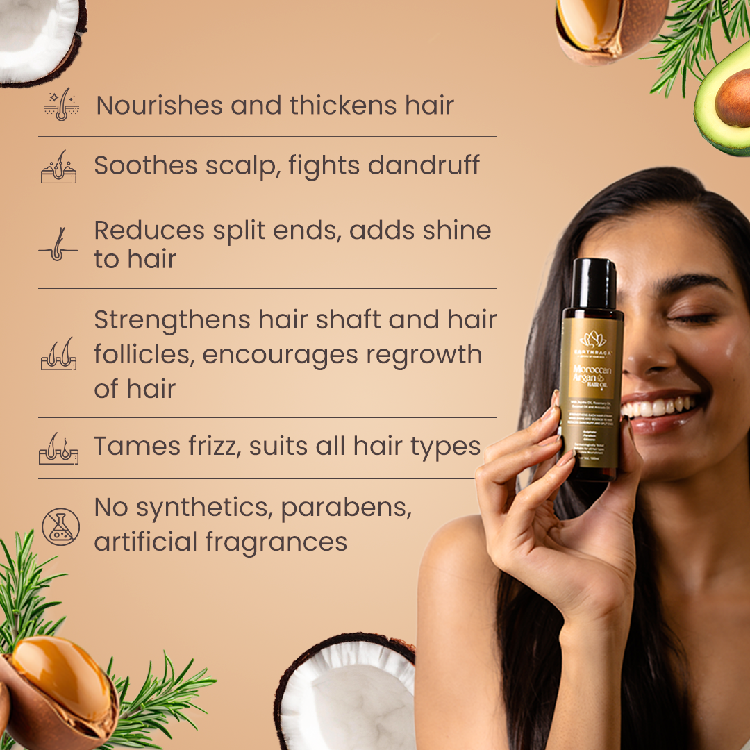 Buy Organic Moroccan Argan Oil For Hair Growth Online Earthraga