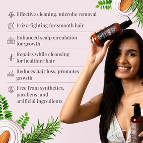 Onion Hair Cleansing Shampoo | Strengthens Hair Strands | Cleanses & Nourishes Hair Roots | Provides Silky & Shiny Hair | 300ml