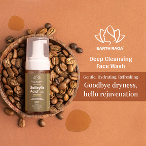 Deep Cleansing Salicylic Acid + Coffee Foaming Face Wash | Exfoliating Cleanser | Removes Blackheads | 100ml