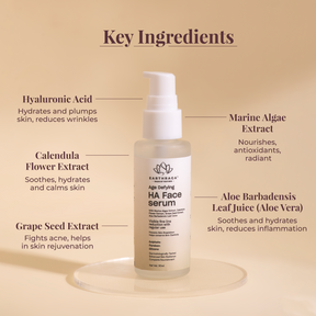 Age Defying HA Face Serum |  Skin Hydration | Speeds Cell Regeneration | Reduces Wrinkles | Stimulates Collagen for Firmer Skin | 30ml