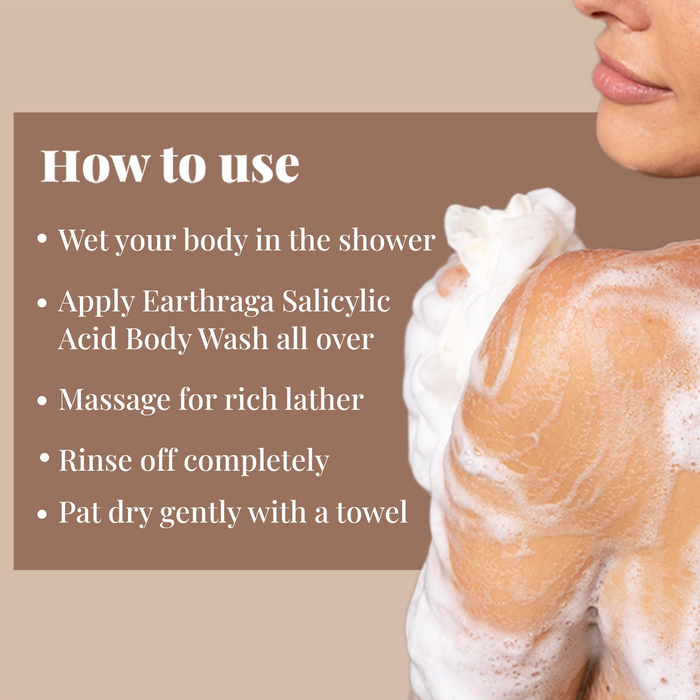 Coffee Body Wash Salicylic Acid Wash for Exfoliating Skin Earthraga
