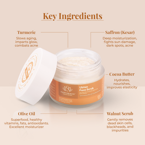 Ubtan + Turmeric Face Scrub | Removes Impurities & Blackheads | Treats Acne & Dark Spots | 100ml