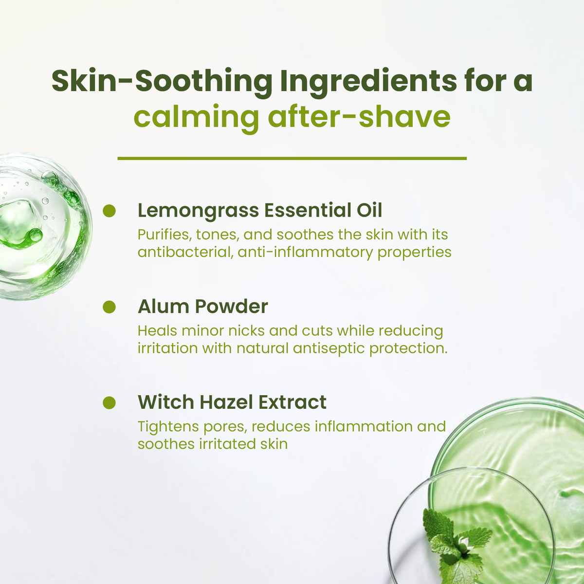 Gift Set - Lemon Grass Aftershave Gel | Mint Glacier After Shave Gel Moisturizes Skin | 100ml X 2