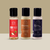 Mix Fruit Face Wash   l Skin Reviving Bakuchiol Night Cream l Ubtan + Turmeric Sunscreen SPF50 Matte 30ml - pack of 3 minis