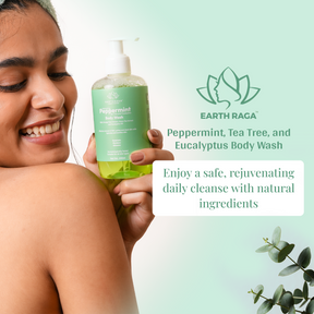 Refreshing Peppermint, Tea Tree and Eucalyptus Body Wash | Cleanses Blocked Pores | Promotes Skin Lightening | Antibacterial & Antiseptic | 200 ml