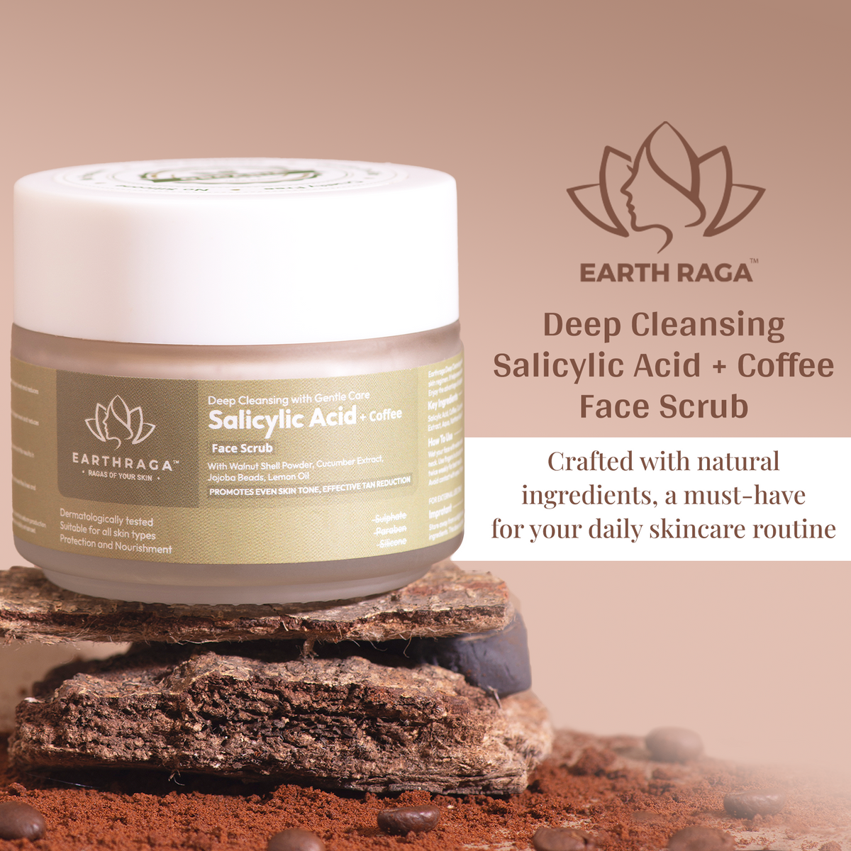 Deep Cleansing with Gentle Care Salicylic Acid + Coffee Face Scrub | 100ml