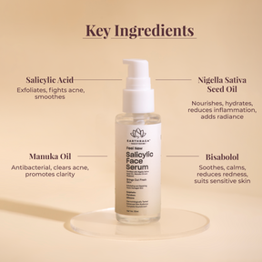 Salicylic Face Serum | Gently Exfoliates & Hydrates Skin | Unclog Pores & Controls Excess Oil Production | Reduces | Acne | 30ml
