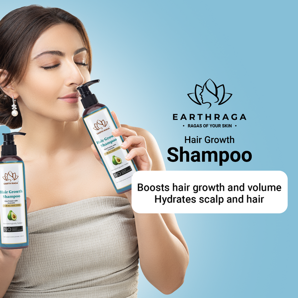 Organic Hair Growth Shampoo Sulphate & Paraben Free Earthraga