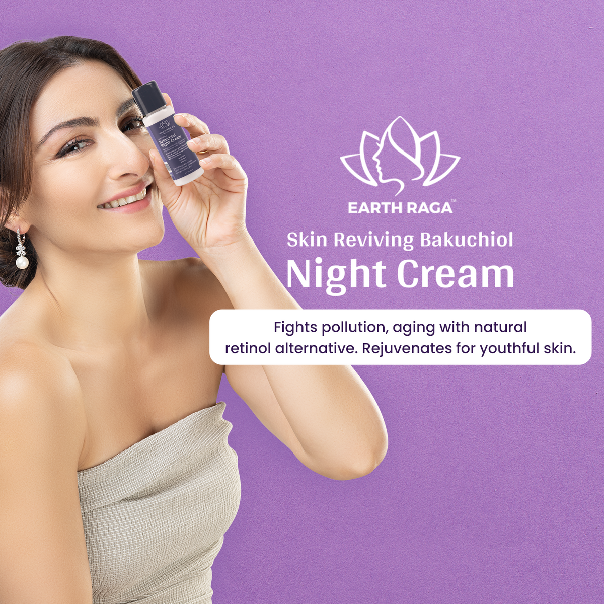 Skin Reviving Bakuchiol Night Cream | Improves Skin Elasticity & Reduce Wrinkles | Moisturizes Skin | Exfoliates & Nourishes Skin | Minimizes Scars & Stretch Marks | Rich In Antioxidants |30gm - Minis