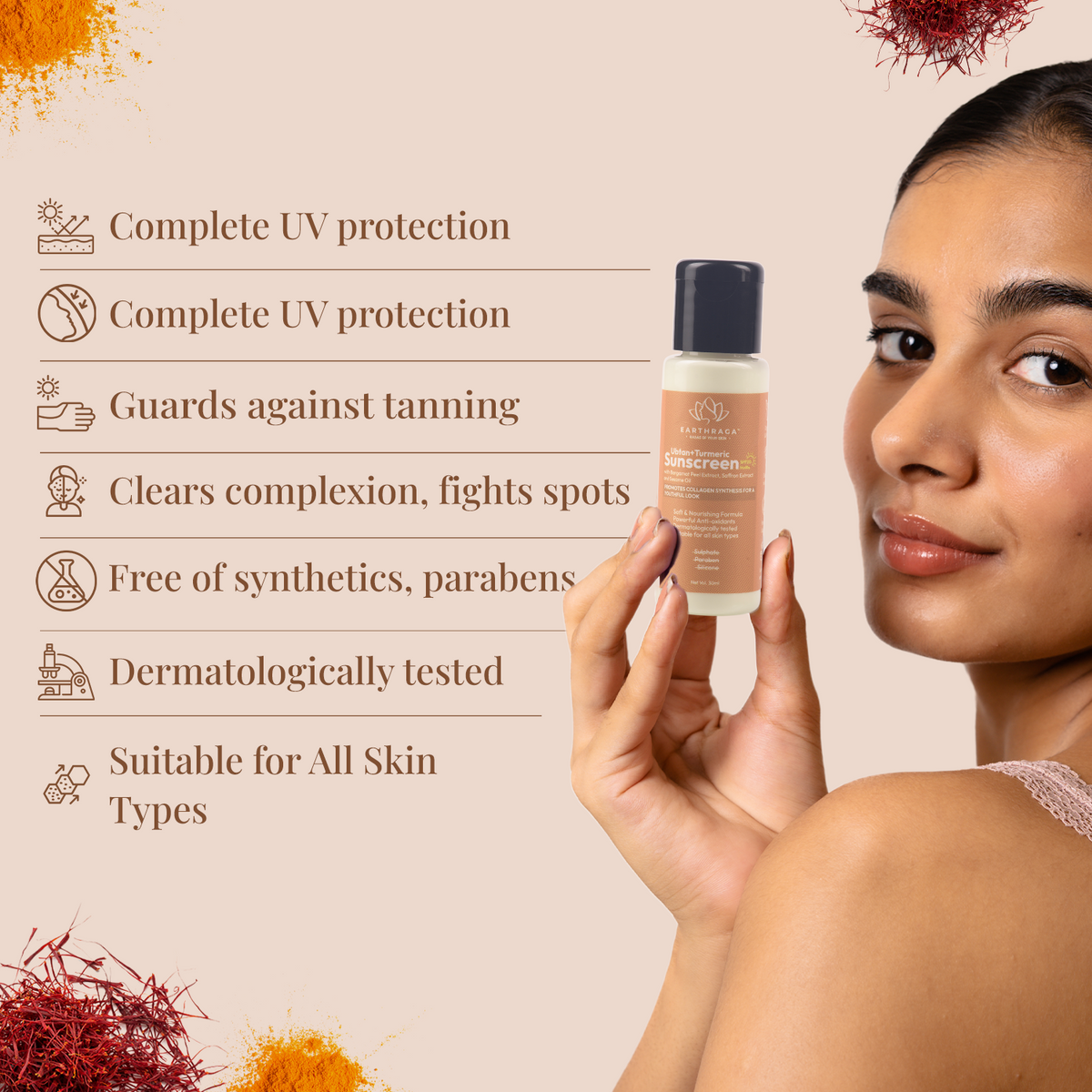 Ubtan + Turmeric Sunscreen SPF50 Matte 30ml - minis