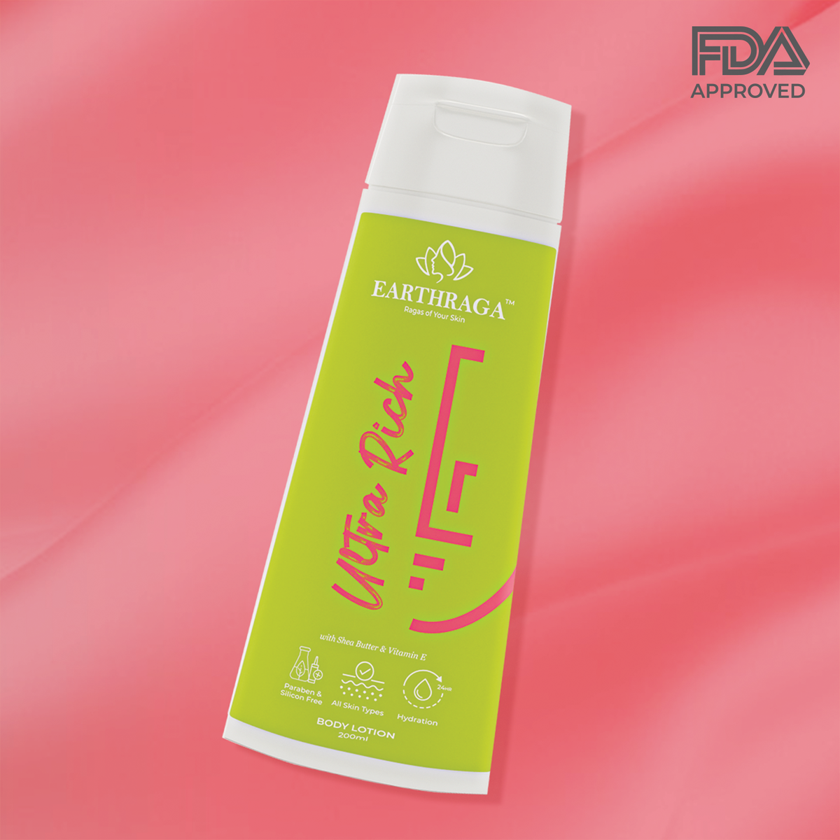 Earthraga Ultra Rich Body Lotion with Shea Butter & Vitamin E - Intense Moisture for Deep Nourishment