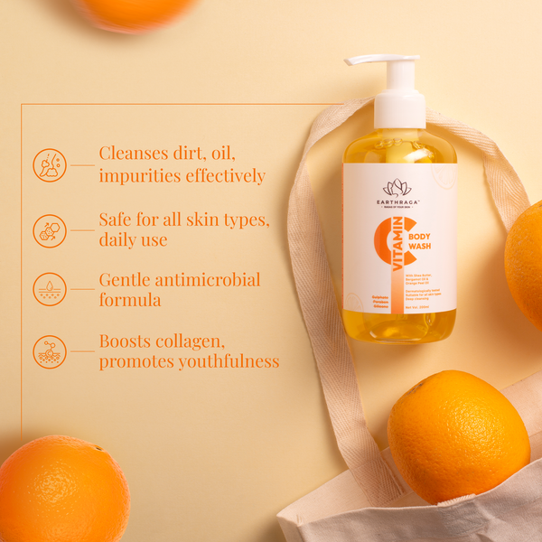 Shop Organic Vitamin C Body Wash For Glowing Skin Earthraga