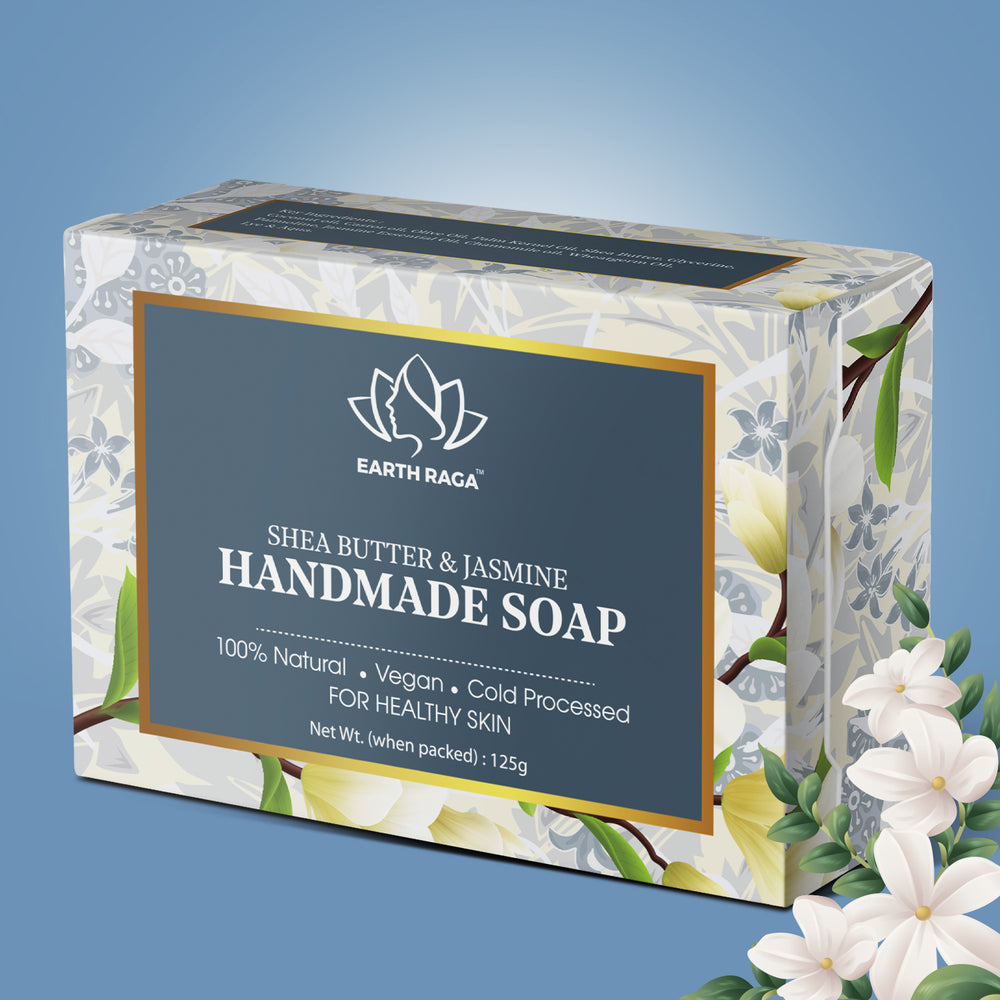 Buy Shea Butter & Jasmine Soap Bar Online for Smooth Skin Earthraga
