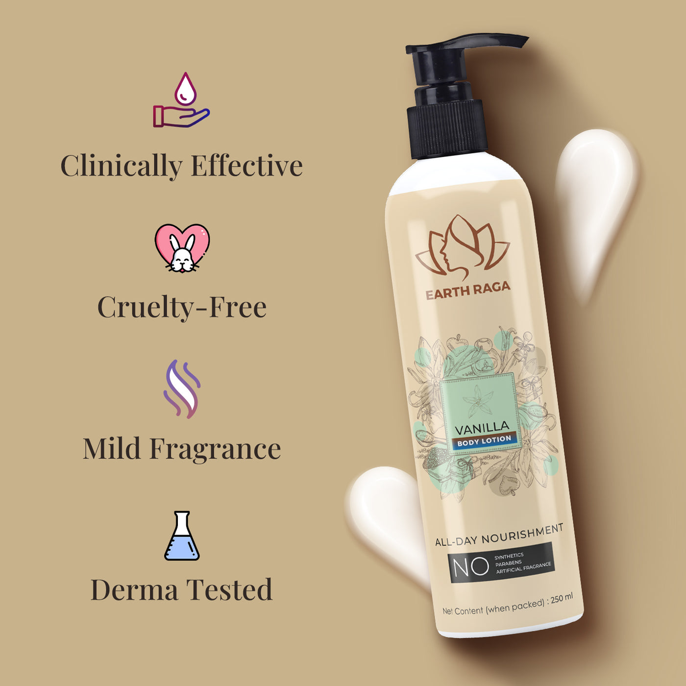 Buy ChemicalFree Vanilla Body Lotion Online Earthraga