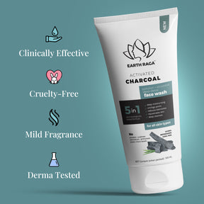 Activated Charcoal Facewash | Removes Impurities & Dead Skin Cells | Controls Excess Oil | 100ml