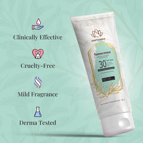 Almond & Coconut Oil Sunscreen |Repairs Sun Damage | Improves Skin Tone | Makes Skin Firm & Tight |30+ SPF Matte | 100gms