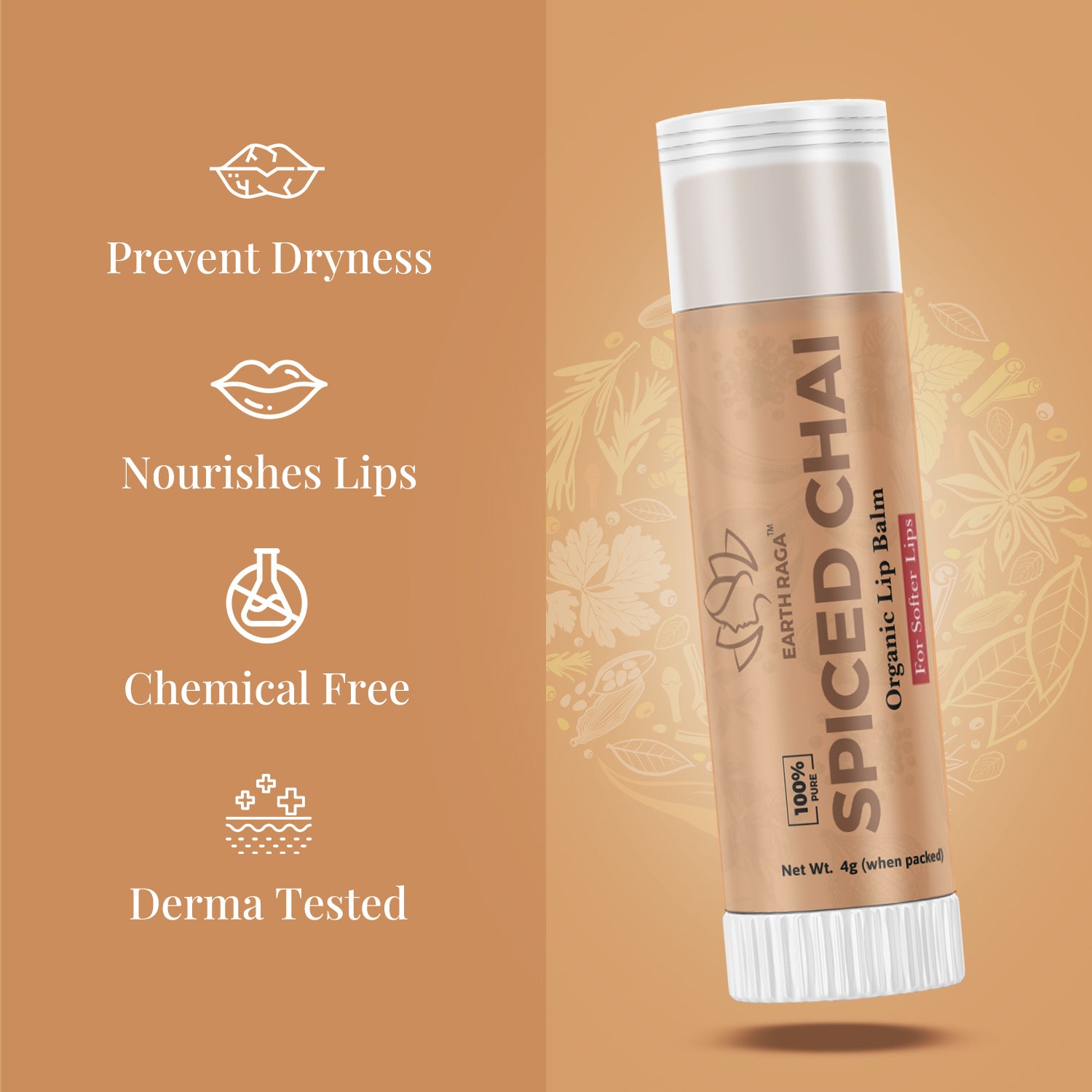 Spiced Chai Organic Lip Balm 4g