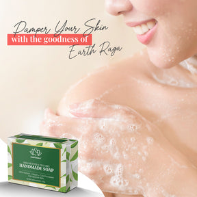 Shea Butter & Tea Tree Soap | Cleanses Skin Deeply | Suitable For Rashes Or Irritated Skin | Effective For Acne | 125gms