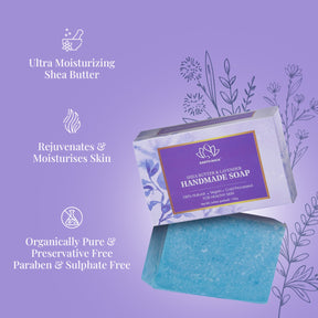 Shea Butter & Lavender Soap | Deeply Moisturizes Skin | Fights Ageing of Skin | Improves Skin Tone | 125gms